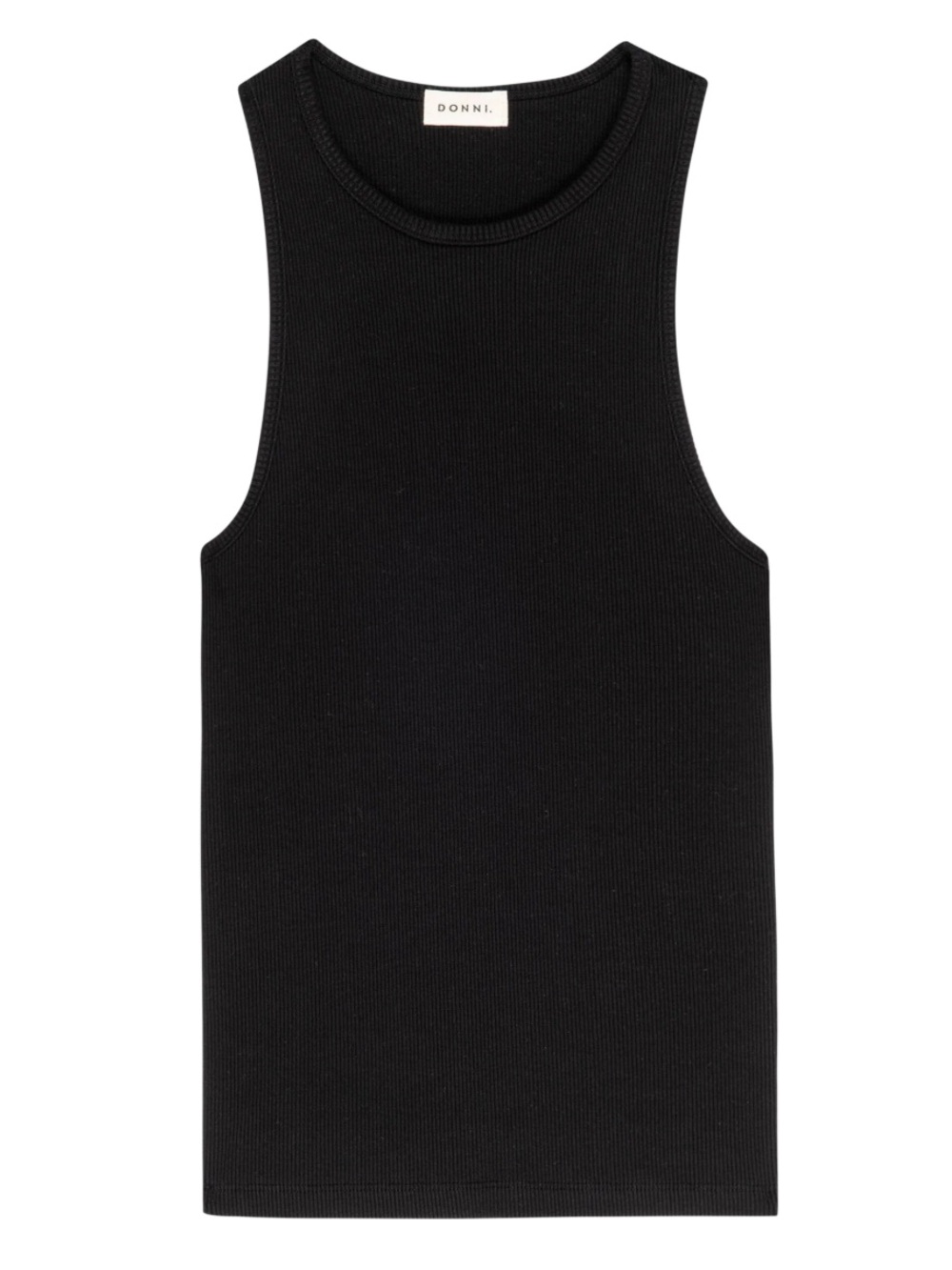 Donni The Rib Tank In Jet (Black) Size Large